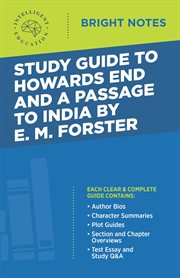 Study guide to howards end and a passage to india by e.m. forster cover image
