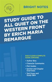 Study guide to all quiet on the western front cover image
