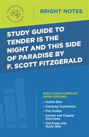 Study guide to tender is the night and this side of paradise by f. scott fitzgerald cover image
