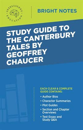Cover image for Study Guide to The Canterbury Tales by Geoffrey Chaucer