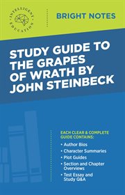 Study guide to the grapes of wrath by john steinbeck cover image