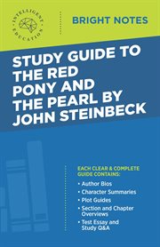 Study guide to the red pony and the pearl by john steinbeck cover image