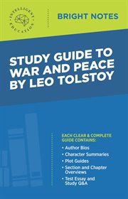 Study guide to war and peace by leo tolstoy cover image