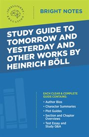 Study guide to tomorrow and yesterday and other works by heinrich böll cover image