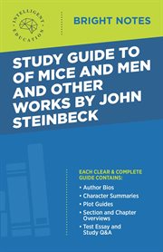 Study guide to of mice and men and other works by john steinbeck cover image