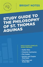 Study guide to the philosophy of st. thomas aquinas cover image