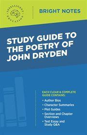 Study guide to the poetry of john dryden cover image