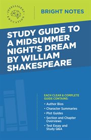 Study guide to a midsummer night's dream by william shakespeare cover image
