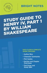 Study guide to henry iv, part 1 by william shakespeare cover image