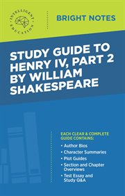 Study guide to henry iv, part 2 by william shakespeare cover image