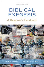 Biblical exegesis : a beginner's handbook cover image