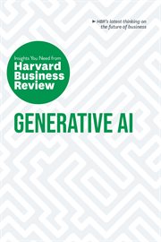 Generative AI : The Insights You Need From Harvard Business Review. HBR Insights cover image
