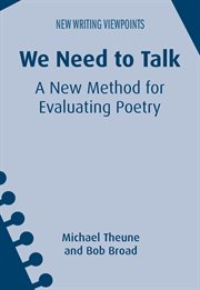 We need to talk : a new method for evaluating poetry cover image