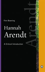Hannah Arendt : a Critical Introduction cover image