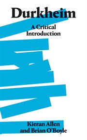 Durkheim : a critical introduction cover image