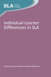 Individual learner differences in SLA cover image