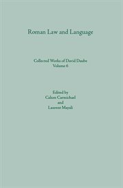 Roman law and language cover image