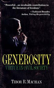 Generosity : virtue in civil society cover image