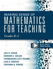 Making Sense of Mathematics for Teaching Grades K-2 cover image