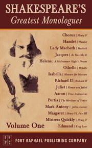 Shakespeare's greatest monologues - volume i cover image