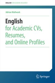 English for Academic CVs, Resumes, and Online Profiles cover image