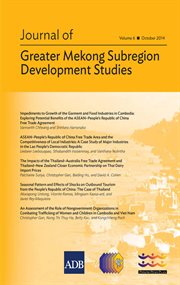 Journal of greater mekong subregion development studies. October 2014 cover image