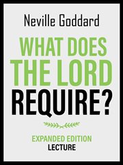 What Does the Lord Require? : Lecture cover image