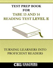 Test Prep Book for Tabe 13 and 14 Reading Test Level E cover image