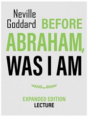 Before Abraham, Was I Am : Lecture cover image