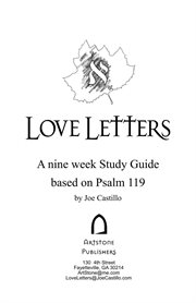 Love Letters : A Study Guide cover image