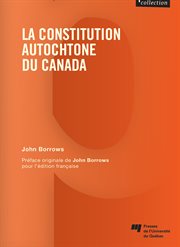 La constitution autochtone du Canada cover image