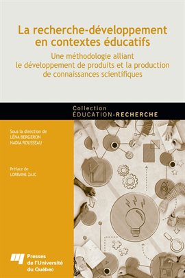Cover image for La recherche-développement en contextes éducatifs