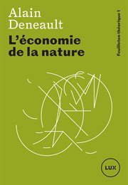 L'économie de la nature cover image