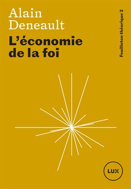 Cover image for L'économie de la foi
