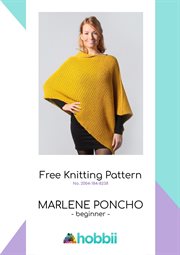 Marlene poncho - free knitting modern patterns e-book for women cover image