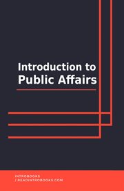 Introduction to public affairs cover image