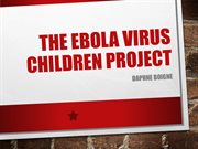 The ebola virus children project cover image