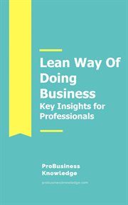 Lean way of doing business cover image