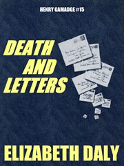 DEATH AND LETTERS cover image