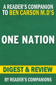 One nation: what we can all do to save america's future by ben carson m.d. and candy carson cover image