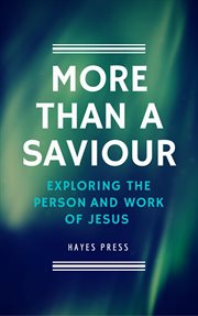 More than a saviour. Exploring the Person and Work of Jesus cover image