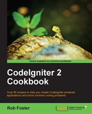 Codeigniter 2 Cookbook cover image
