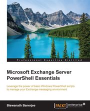 MICROSOFT EXCHANGE SERVER POWERSHELL ESS cover image
