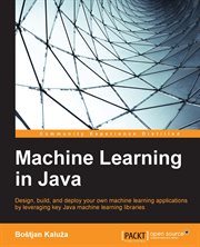 MACHINE LEARNING IN JAVA cover image