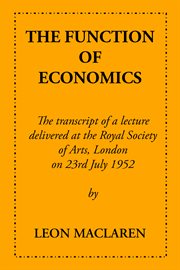 The Function of Economics cover image