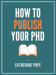 How to publish your phd cover image