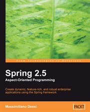 Spring 2.5 Aspect Oriented Programming cover image