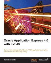 Oracle Application Express 4.0 With Ext JS cover image