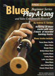 Blues play a long and solos collection for flute beginner series cover image