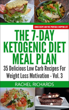 Cover image for The 7-Day Ketogenic Diet Meal Plan: 35 Delicious Low Carb Recipes For Weight Loss Motivation - Vo